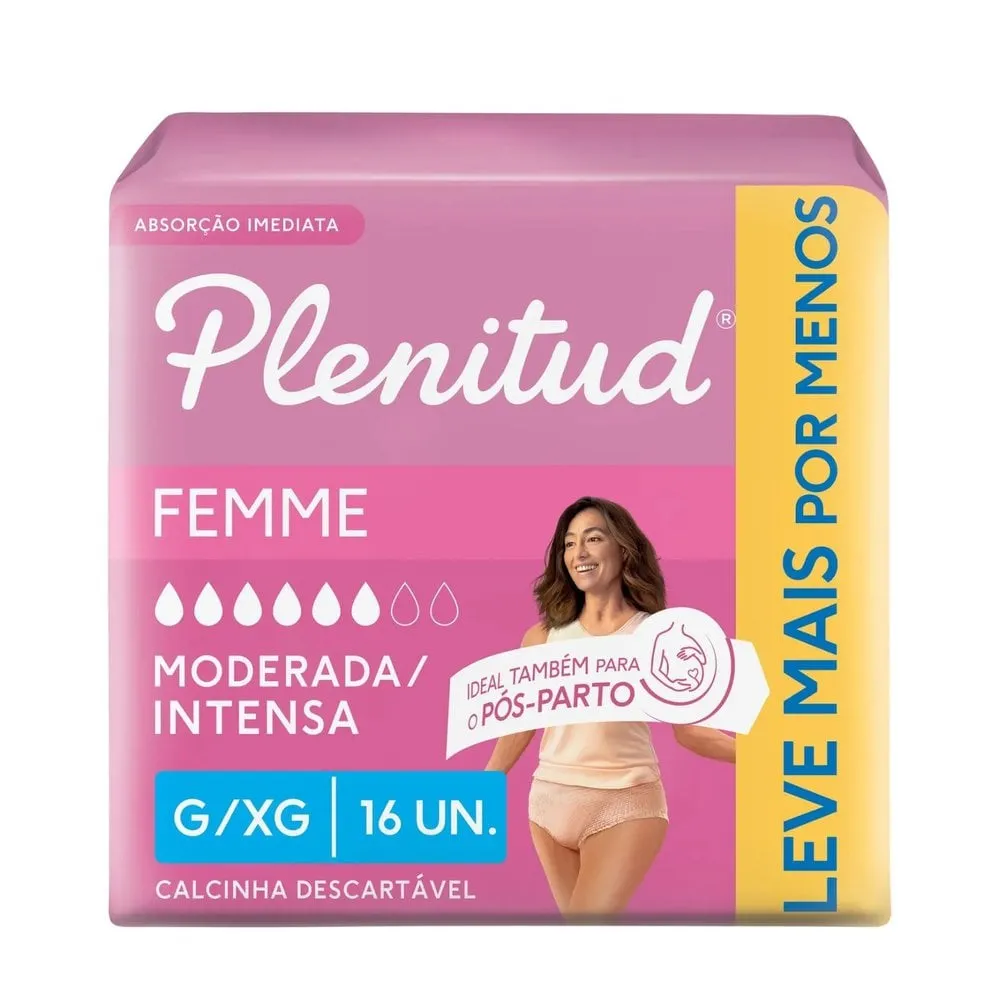Roupa Íntima Plenitud Active Mulher G/XG Leve 16 e Pague 15