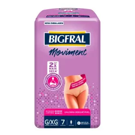 Roupa Íntima Bigfral Moviment Feminina G/XG 7 Unidades