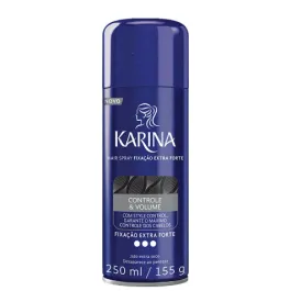 Spray Fixador de Cabelo Karina Controle e Volume Fixação Extra Forte 250ml
