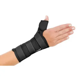 Órtese para Punho com Tala para Polegar Direito Preta Tam P - Mercur