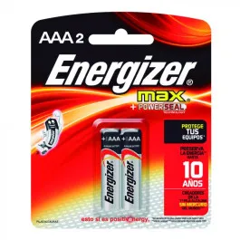 Pilha AAA Palito Energizer Max - 2 Unidades