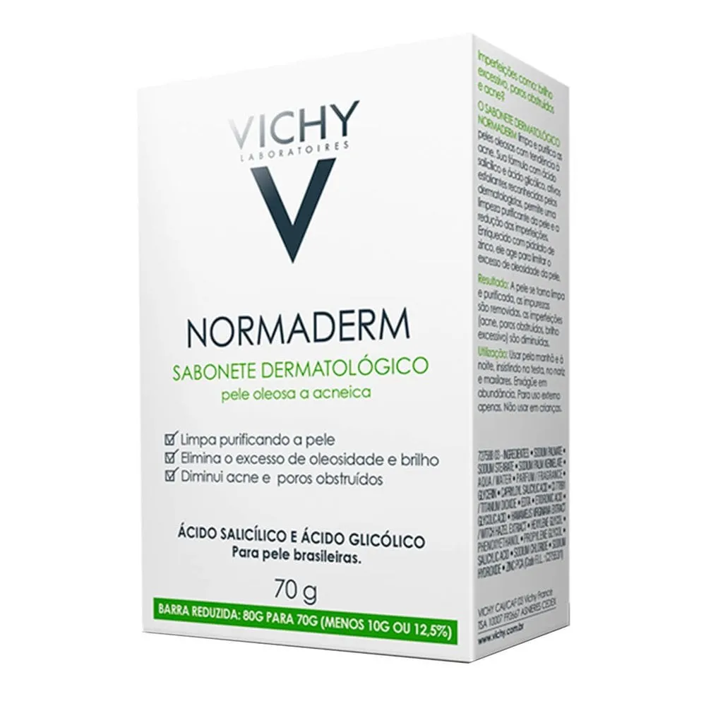Sabonete Dermatológico Vichy Normaderm Barra 70g