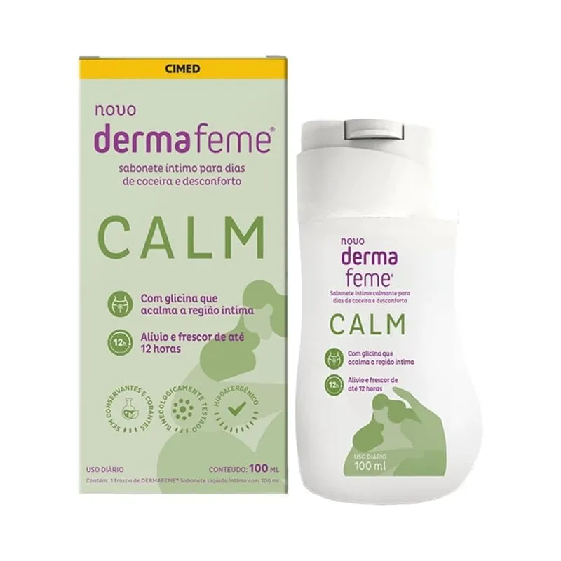 Sabonete Líquido Íntimo Dermafeme Calm Ação Calmante 100ml