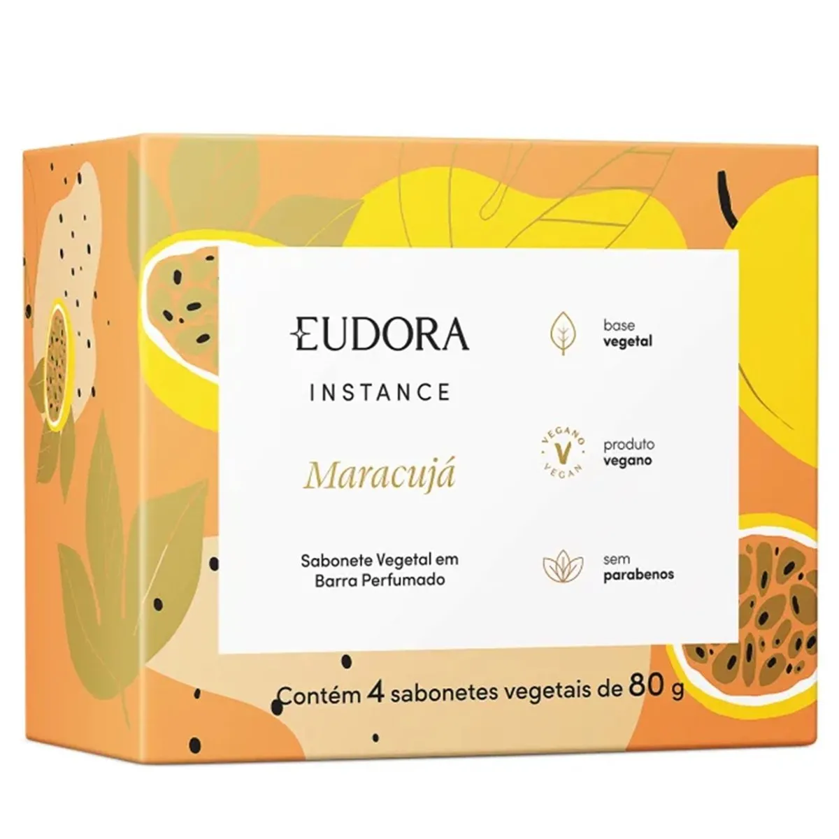 Sabonete Vegetal em Barra Perfumado Instance Maracujá 4x80g