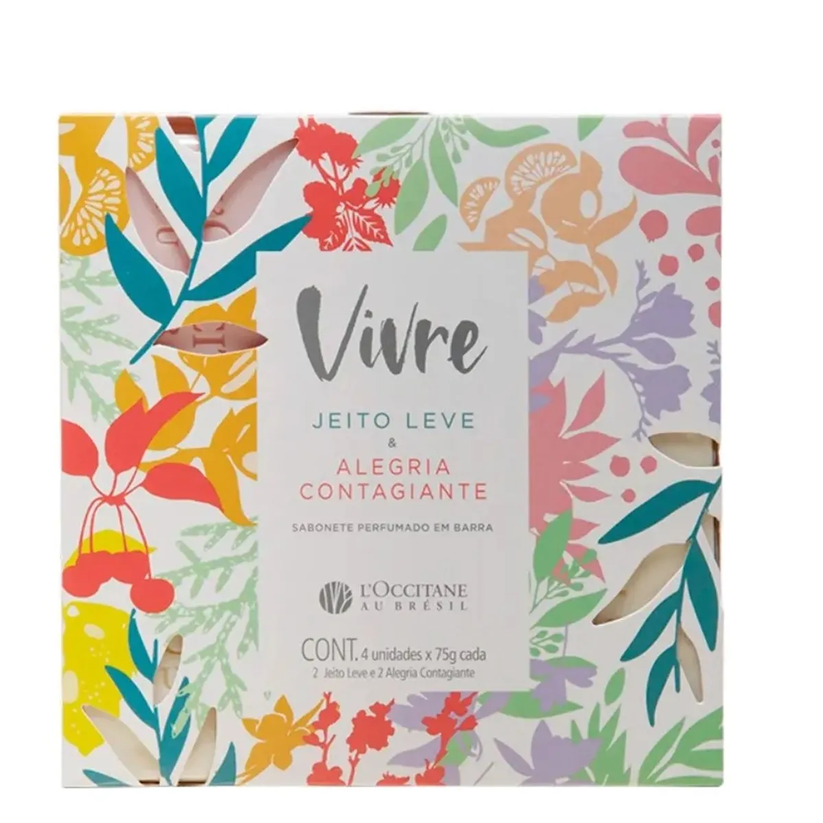 L'occitane Vivre Sabonete Perfumado em Barra - 4 unidades