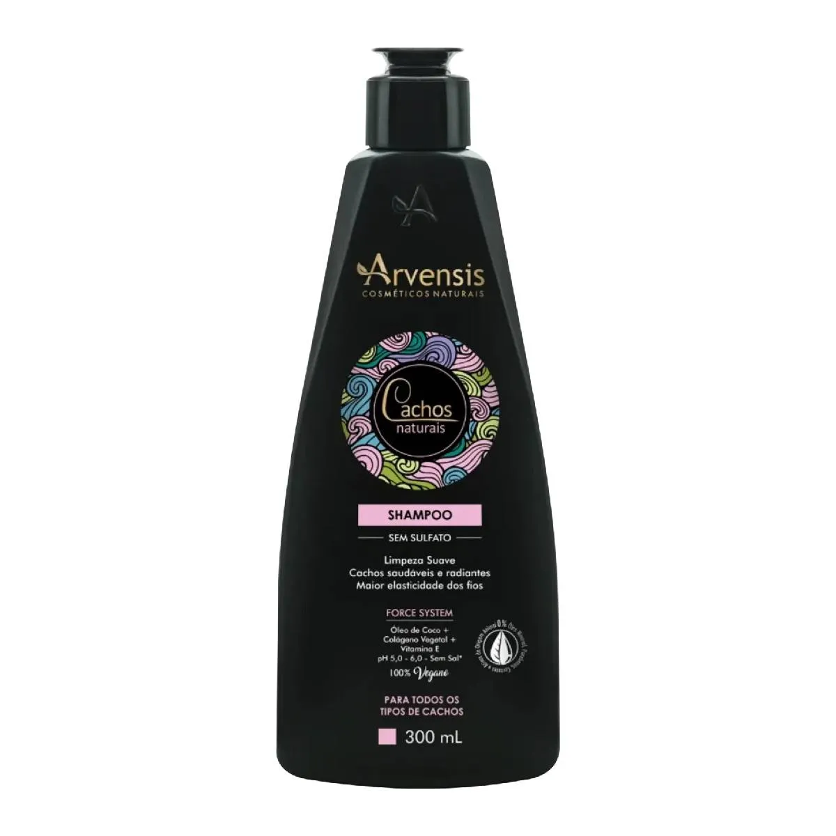 Shampoo Arvensis Cachos Naturais Sem Sulfato 300ml