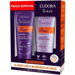 Kit Eudora Siàge Liso Intenso - Shampoo - 250ml + Condicionador - 125ml