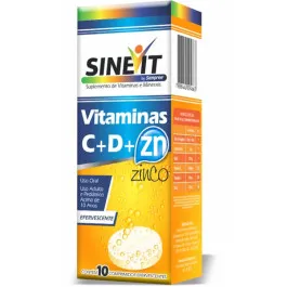 Sinevit Vitamina C+D+Zinco 10 Comprimidos Efervescentes