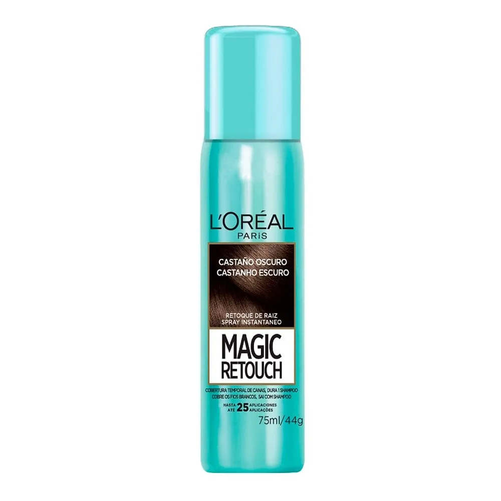 Spray Retoque de Raiz L'Oréal Magic Retouch Castanho Escuro 75ml