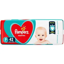 Fralda Descartável - Pampers Supersec - Mega P -42 Unidades