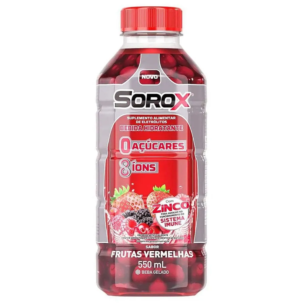 Suplemento Alimentar Líquido Sorox Sabor Frutas Vermelhas 550ml