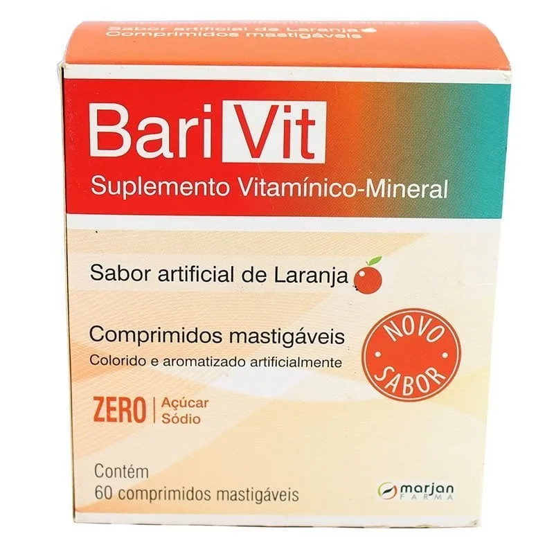 Suplemento Barivit Laranja, 60 Comprimidos Mastigáveis