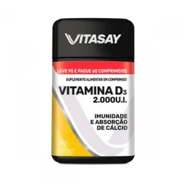 Vitamina D - Vitasay 2.000UI - 90 Cápsulas
