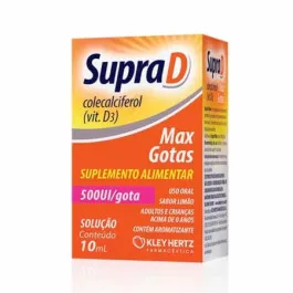 Vitamina D - Supra D Max 500UI Gotas - 10ml