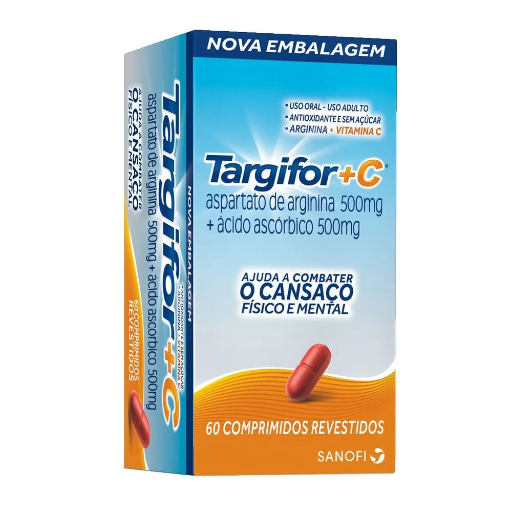 Targifor C 500 + 500mg, caixa com 60 comprimidos revestidos