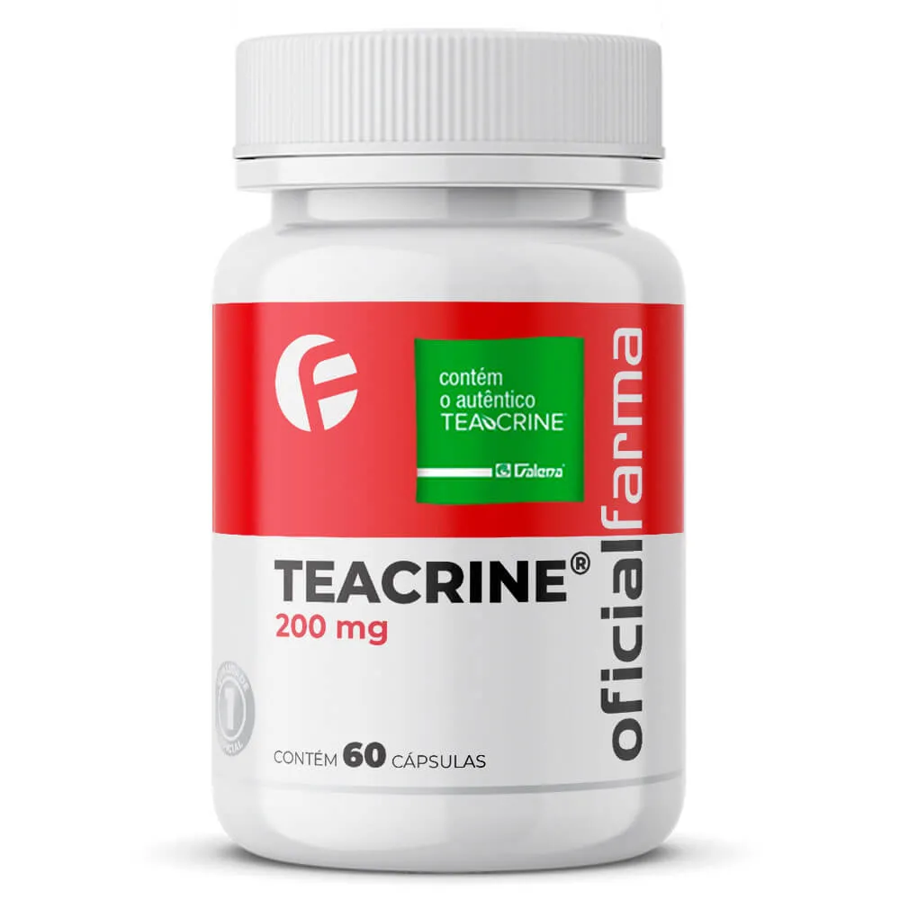 Teacrine 200Mg 60 Cápsulas Com Selo de Autenticidade