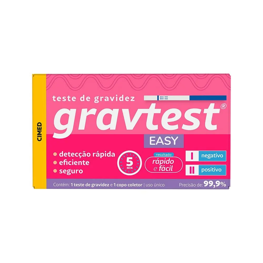 Teste de Gravidez Grav Test Easy 1 teste + Copo coletor