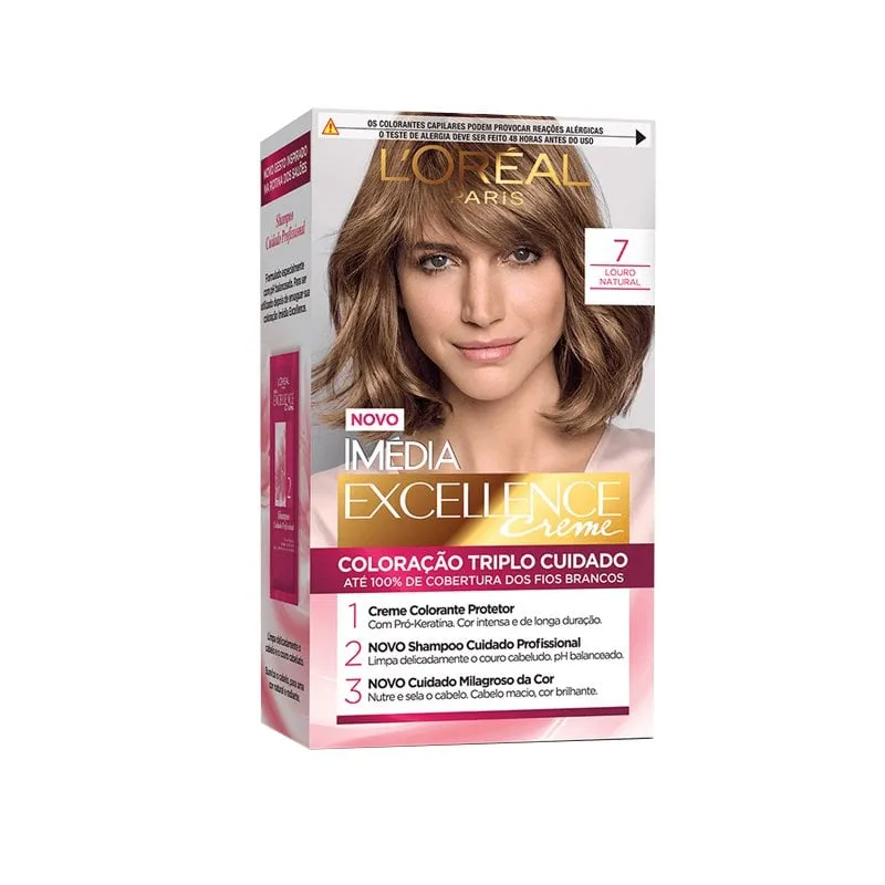 Tintura Creme Imédia Excellence L'Oréal Nº 7 Louro Natural