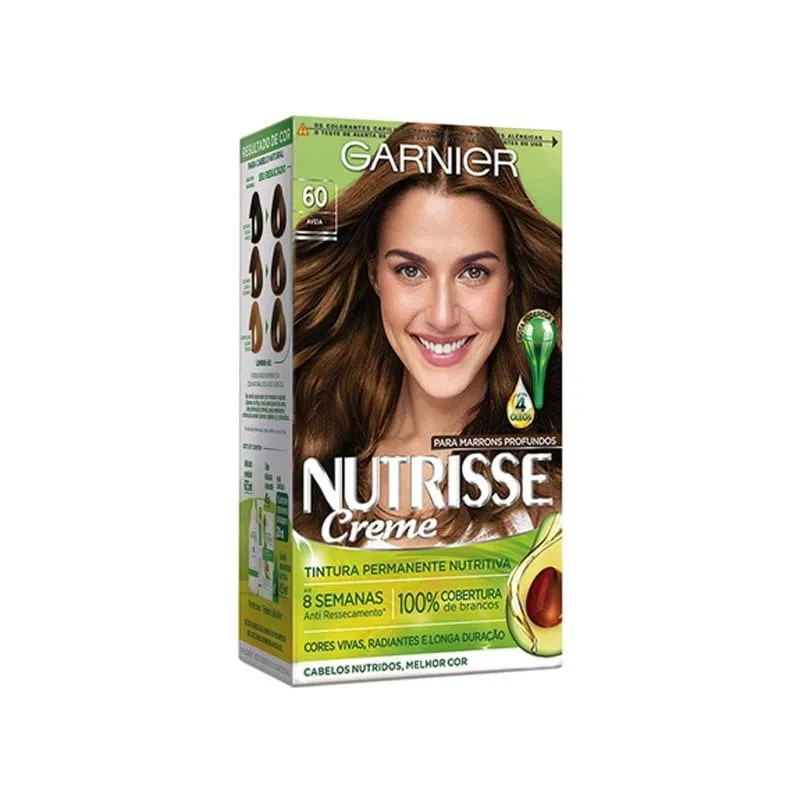 Tintura Creme Garnier Nutrisse Nº 60 Louro Escuro Aveia