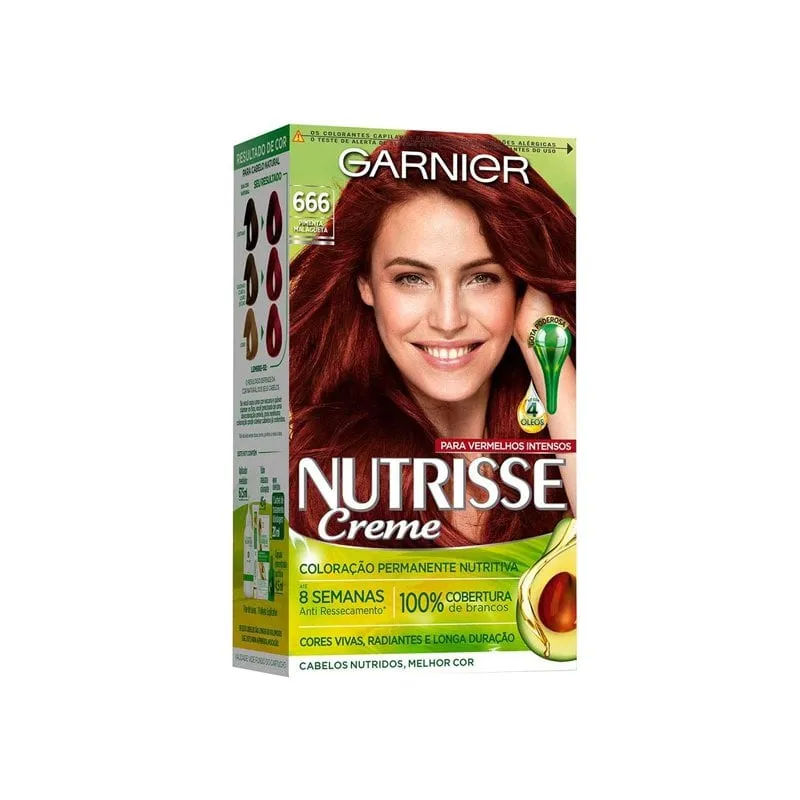 Tintura Creme Garnier Nutrisse Nº 666 Pimenta Malagueta