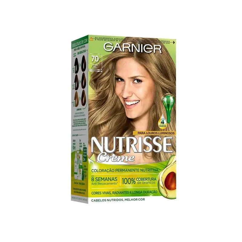 Tintura Creme Garnier Nutrisse Nº 70 Louro Natural Mel