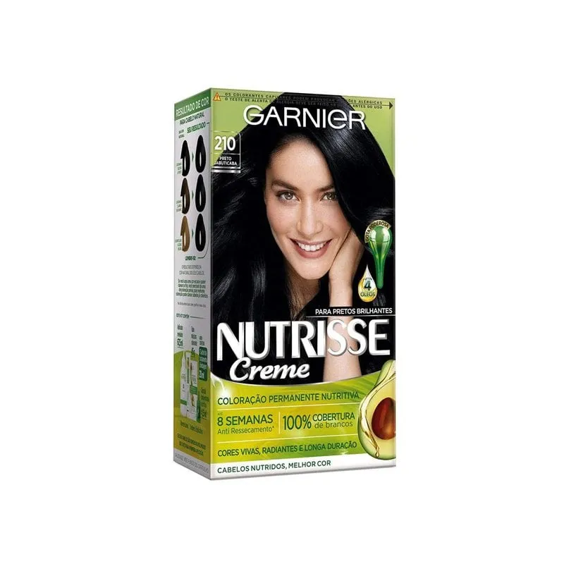 Tintura Creme Garnier Nutrisse Nº 210 Café Azulado