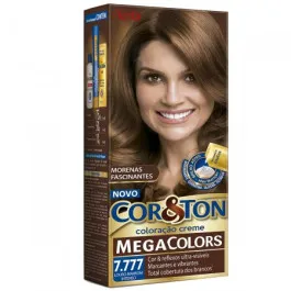Tintura de Cabelo Cor&Ton Mega Colors 7.777 Louro Marrom Intenso 1 Unidade
