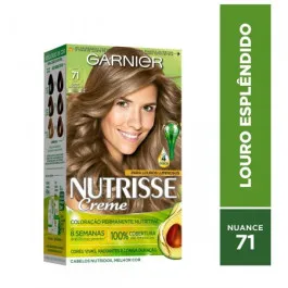 Tintura de Cabelo Ganier Nutrisse 71 Louro Esplêndido Louro Cinza Médio 1 Unidade