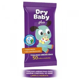 Lenço Umedecido Dry Baby Plus 50 Unidades
