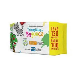 Lenço Umedecido Turminha Da Bagunça 120 Unidades