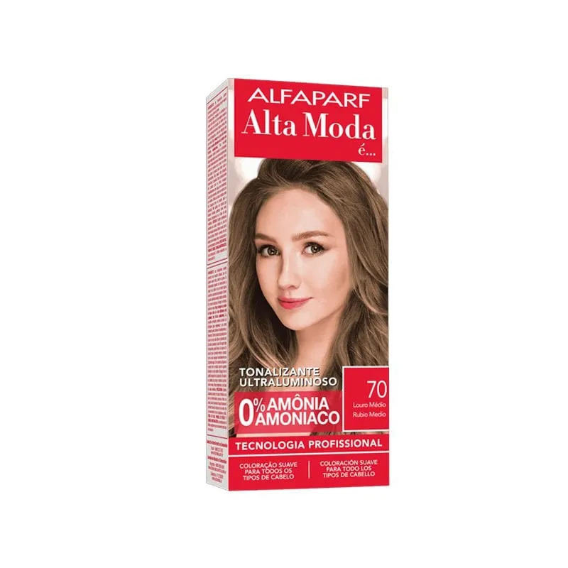 Tonalizante Sobre Ton Alfaparf Alta Moda Nº 70 Louro Médio