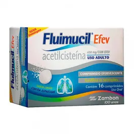 Fluimucil 600mg 16 Comprimido Efervescentes