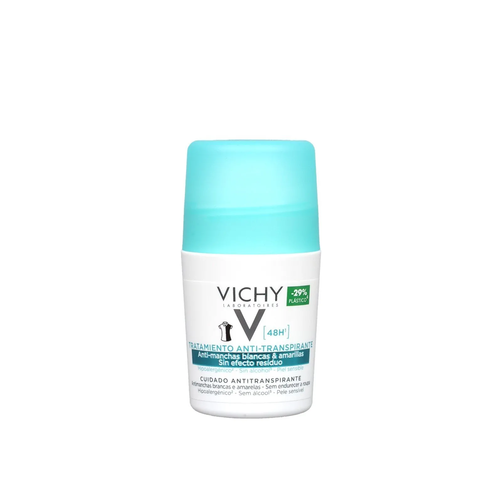 Vichy Desodorizante Cuidado Antimanchas 48h 50ml Brasil