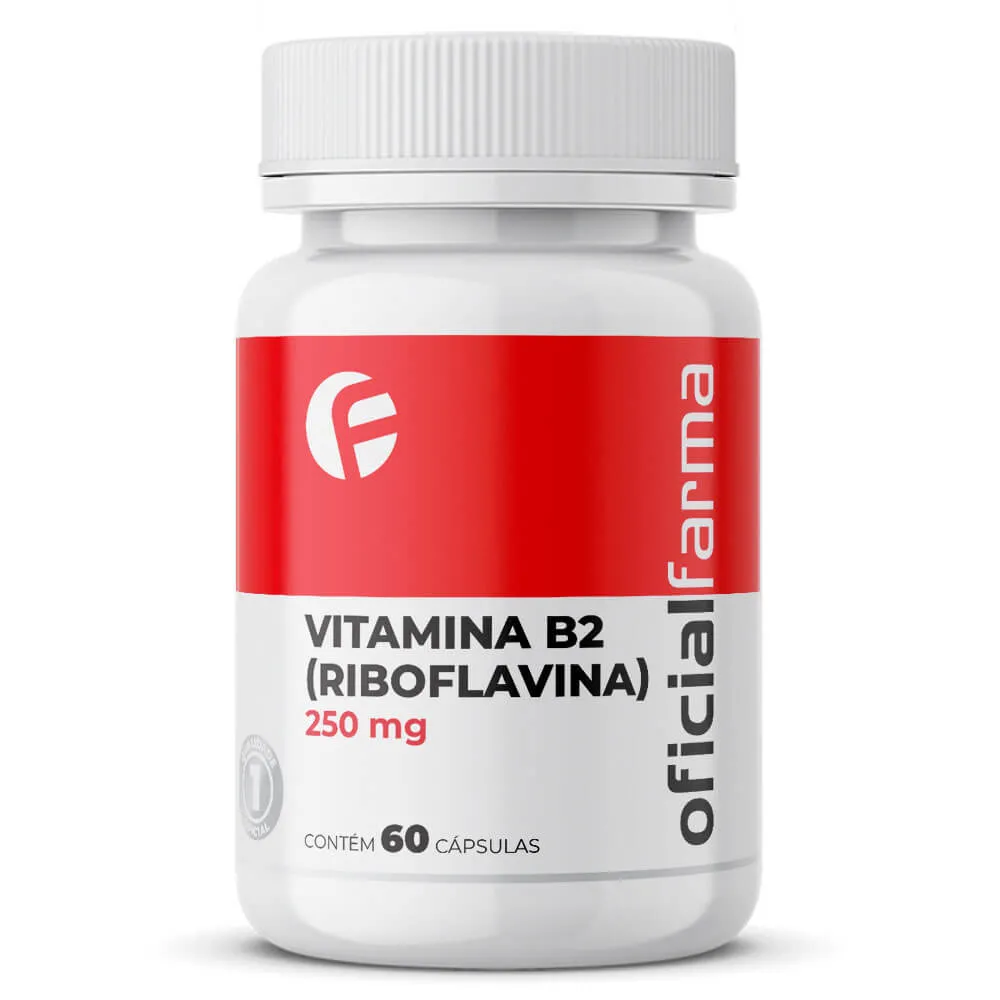 Vitamina B2 (Riboflavina) 250mg 60 Cápsulas