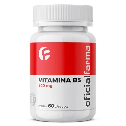 Vitamina B5 (Ácido Pantotênico) 500mg 60 Cápsulas