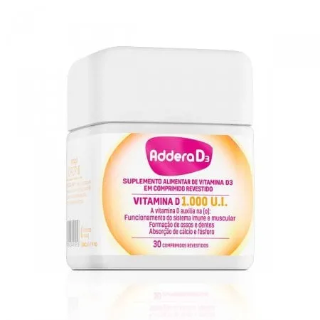 Vitamina D Addera D3 1.000UI com 30 Comprimidos