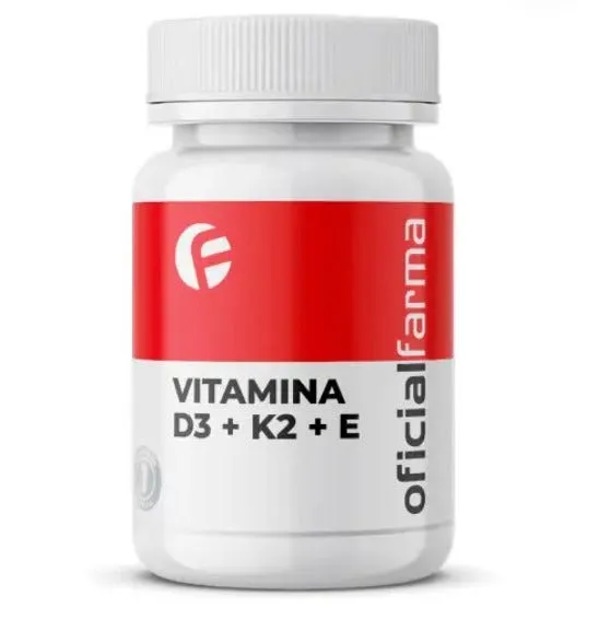 Vitamina D3 + K2 + E 180 cápsulas
