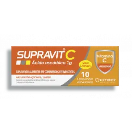 Vitamina C Supravit C 1G 10 Comprimidos Efervescentes