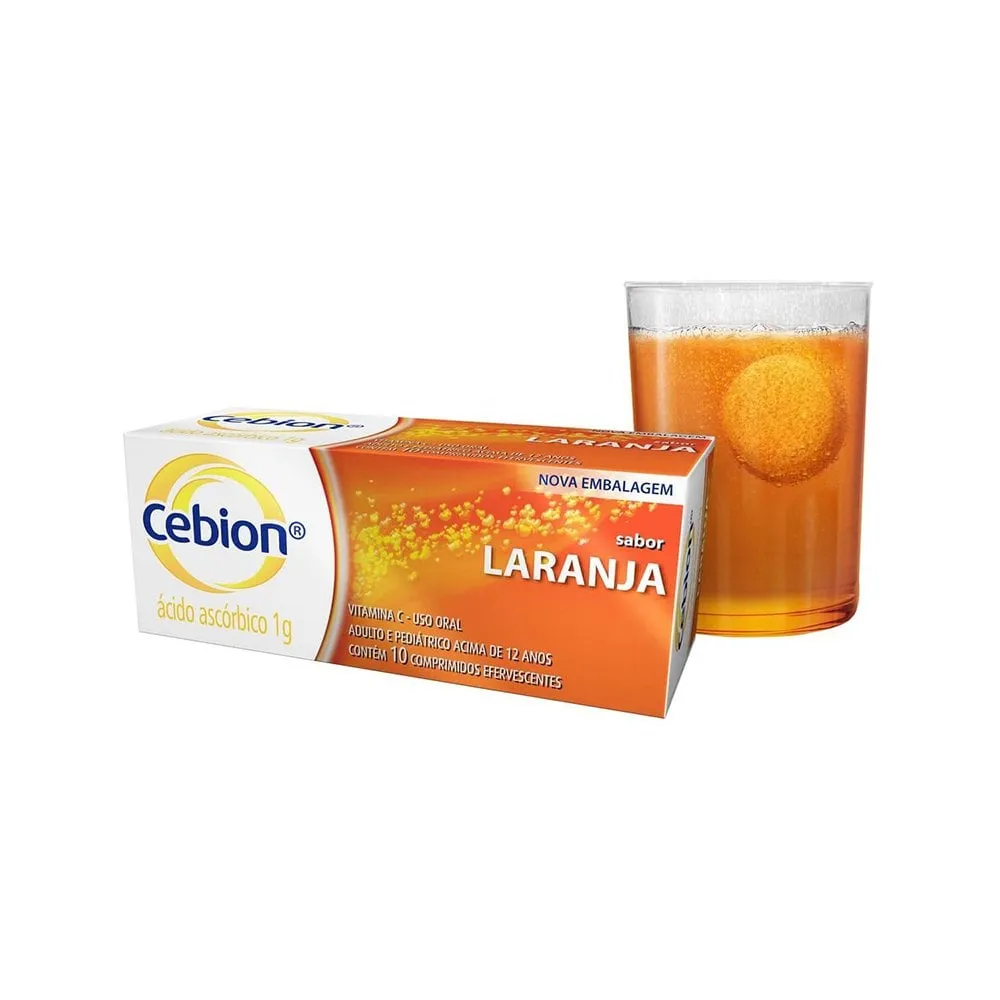 Vitamina C Cebion Sabor Laranja com 10 Comprimidos Efervescentes