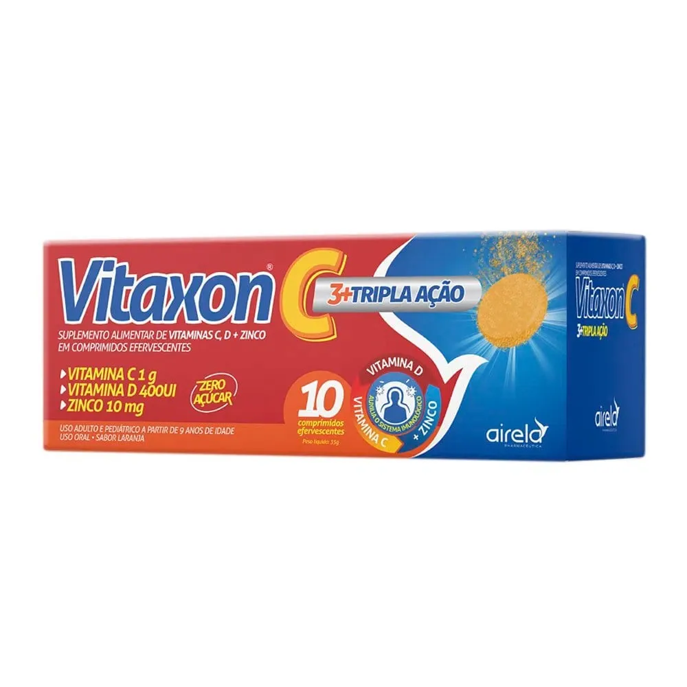Vitaxon C Tripla Ação Efervescente 10 Comprimidos