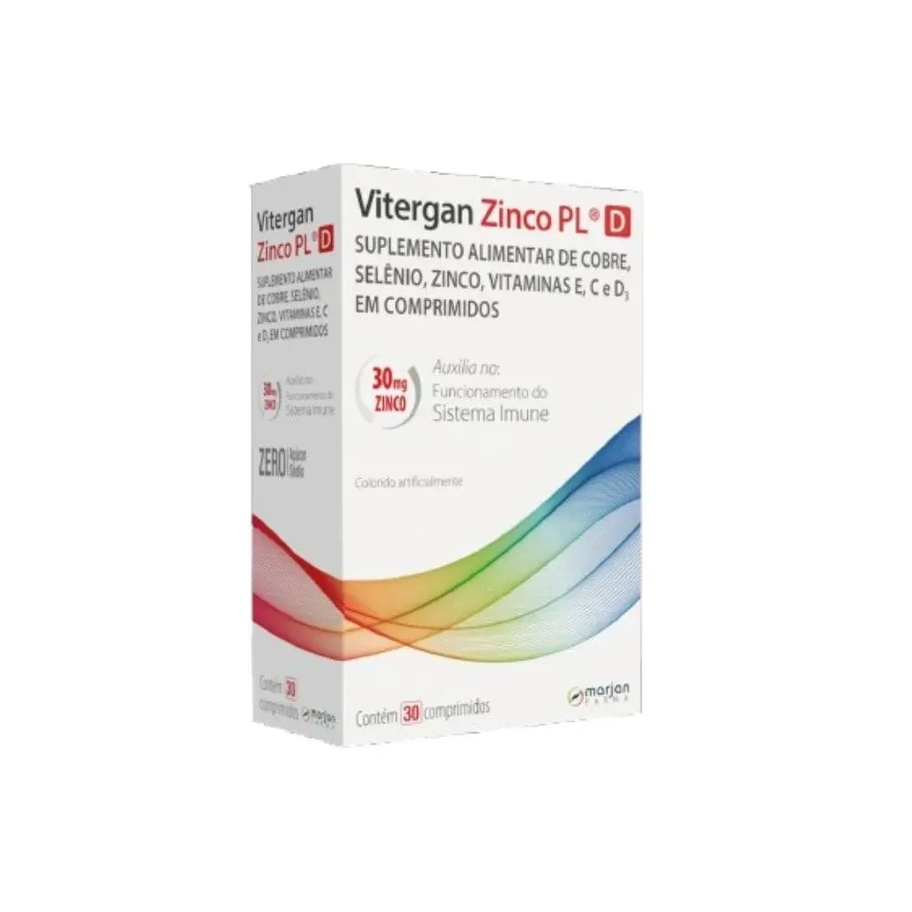 Vitergan Zinco PL D 30 Comprimidos Revestidos