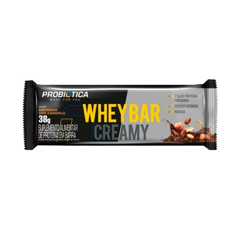 Whey Bar Creamy Sabor Chocolate 1 Unidade de 38g - Probiótica