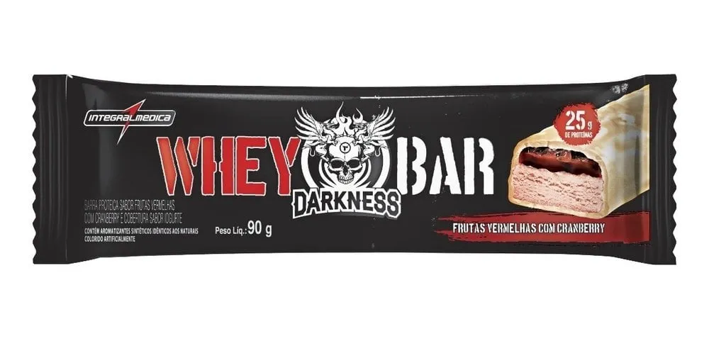 Whey Bar Darkness 90g Frutas Vermelhas Integralmédica
