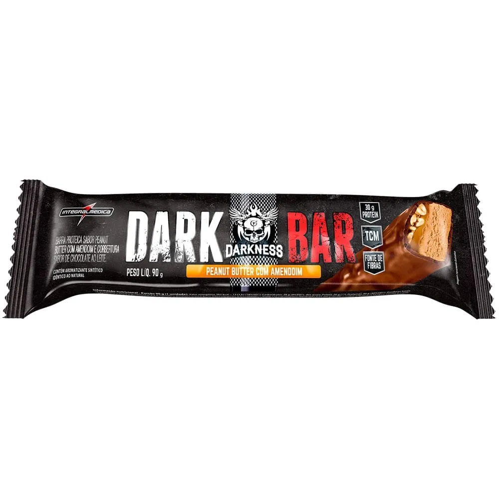 Whey Bar Darkness 90g Peanut Butter Com Amendoim Integralmédica