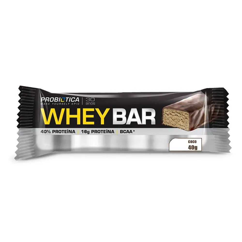 Whey Bar Low Carb 40g Coco Probiótica