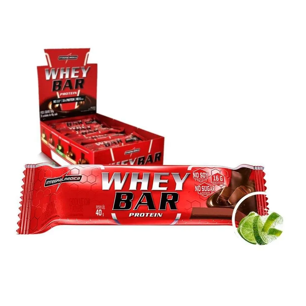 Whey Bar Protein 40g Limão - Display com 24 unidades - Integralmédica