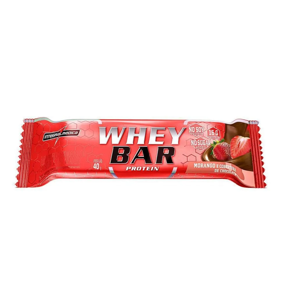 Whey Bar Protein 40g Morango Integralmédica