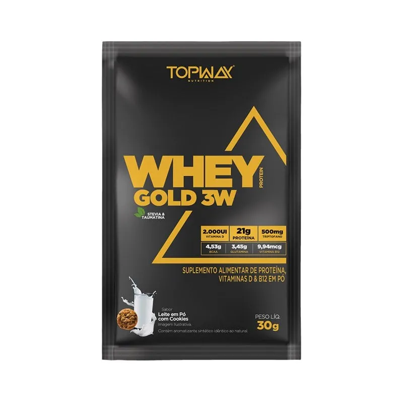Whey Gold Sabor Leite em Pó e Cookies Sache 30g