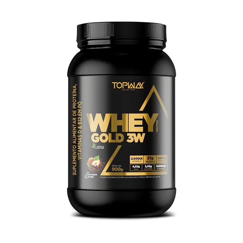 Whey Topway 3W Gold Avelã e Chocolate 900g