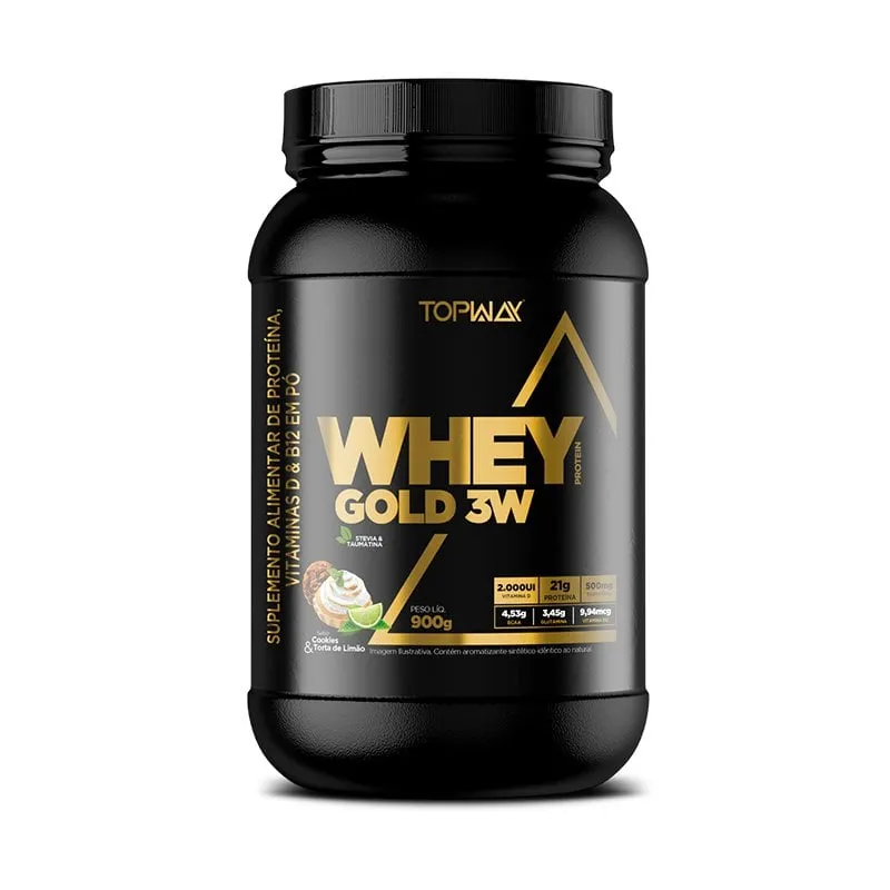 Whey Topway 3W Gold Limão e Cookies 900g